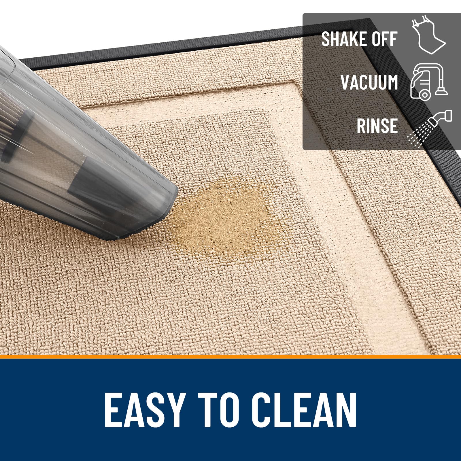 OLANLY Front Door Mat Outside 33x21, All-Season Heavy-Duty Rubber Doormat