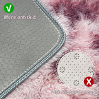 Tie-Dyed Blush 3x10 Machine Washable Runner Rugs for Hallway Soft Fluffy Shaggy Bedside Rugs for Bedroom Living Room Indoor Floor Carpet for Kids Girls and Boys Nursery Rooms Home Decor Aesthetic