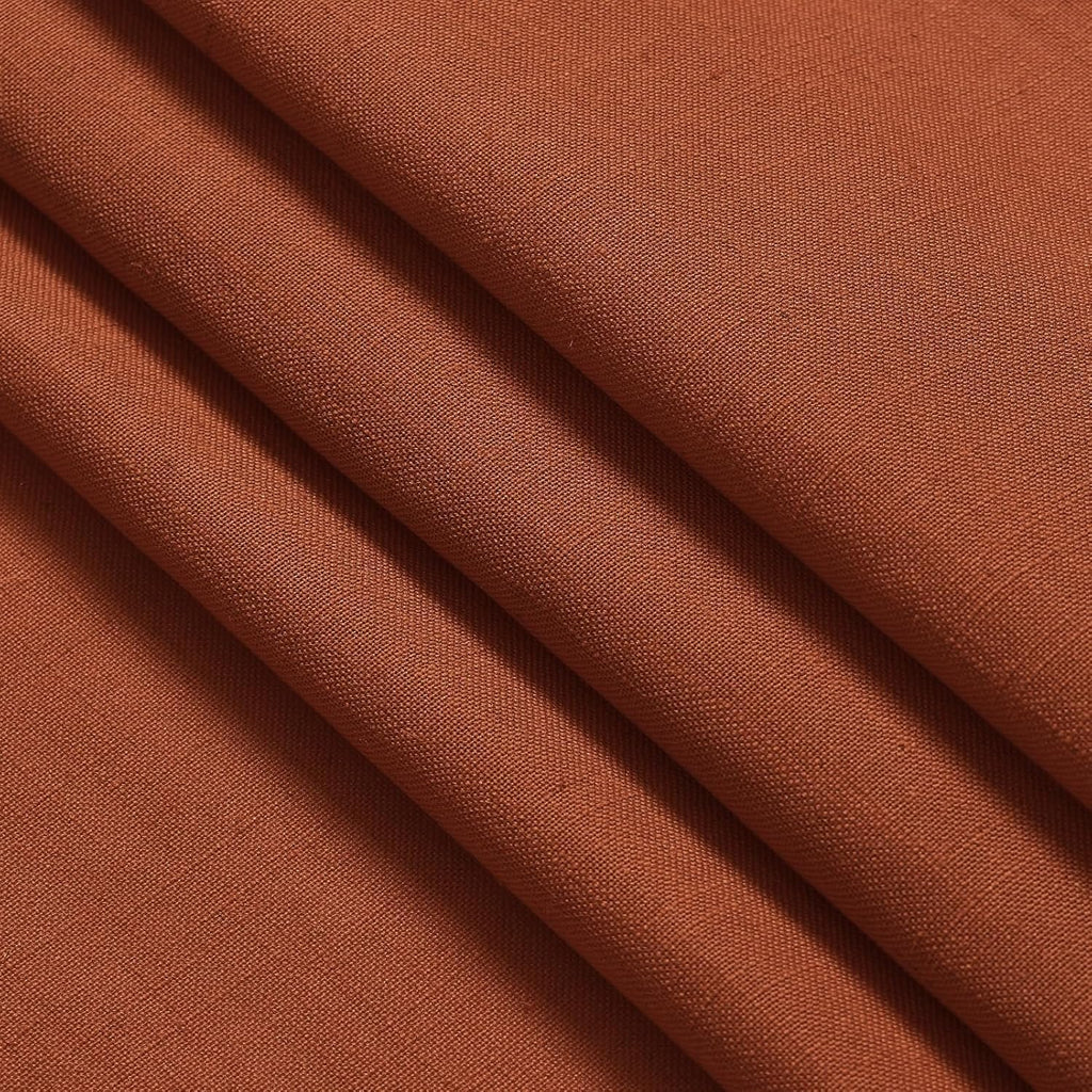 Nanspring Extra Wide Linen Curtains for Living Room 90 Inches Long Terracotta Light Filtering Semi Sheer Boho Farmhouse Curtain for Bedroom Office Luxury Back Tab and Rod Pocket 100x90, 2 Panels