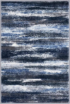 Lansny Modern Abstract Entryway Rug Indoor 2x3 Washable Rug Non-Slip Soft Small Area Rug Navy Blue Kitchen Mats Thin Print Faux Wool Floor Carpet Throw Rugs for Entrance Bedroom