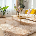 OLANLY 5x9 Machine Washable Large Area Rugs for Living Room, Bedroom, Soft Fluffy Shaggy Bedside Rug, Indoor Floor Carpet for Kids Girls and Boys, Dorms, Nursery, Home Decor Aesthetic, Beige