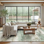 BEIMO 10x14 Green Abstract Area Rug, Washable Non-Slip for Bedroom