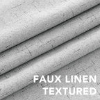 H.VERSAILTEX 100% Blackout Curtains for Bedroom, Thermal Insulated Linen Textured Curtains Heat and Full Light Blocking Drapes Living Room Curtains 2 Panel Sets, Glacier Gray, 52x84 Inch