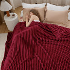 Bedsure Soft Cal Size Blanket for Bed Deep Red 102"x96"