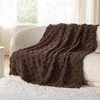 Bedsure GentleSoft Twin Blanket for Bed Brown - Super Soft Cozy Blankets for Kids Girls, Cute Fuzzy Fleece Throws for Bedroom Couch, 60x80 Inches
