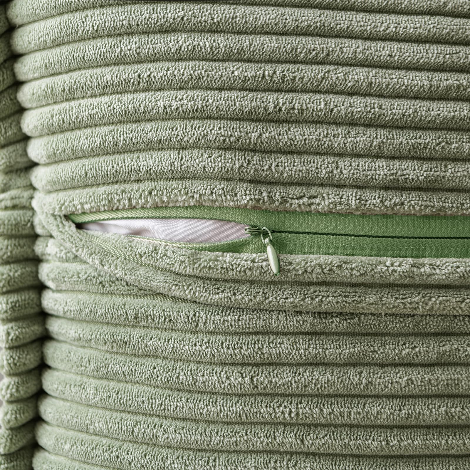 MIULEE Decorative Throw Pillow Covers for Couch 20x20 Light Olive Green