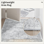 Soalmost Washable Hallway Runner Rug 3x18 Kitchen Entry Rugs Non-Slip, Grey