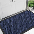 Smiry Front Door Mat Outside Entrance, Low Profile Rubber Doormat, 47x23