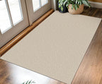 KOZYFLY Rugs for Entryway 3x5 ft Washable Area Rug Non Slip Rubber Backed Entry Rug Woven Indoor Door Mat Cotton Kitchen Rugs Floor Carpet for Entryway, Foyer, Backdoor, Ivory/Khaki