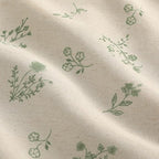 Boho Floral Spring 100% Blackout Curtains 84 Inch Length 2 Panels Set, Linen Texture Farmhouse Curtains with Beige Tassel for Living Room Bedroom, Vintage Rustic Rod Pocket,Green