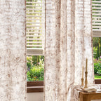 jinchan Floral Linen Curtains for Living Room 84 Inch Length Brown Flower Curtain Rod Pocket Back Tab Farmhouse Curtains with Printed Floral Bedroom Window Curtain Set, 2 Panels Brown
