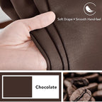 Deconovo Blackout Curtains, Thermal Insulated, W52 x L72 2 Panels, Back Tab, Machine Washable, Room-Darkening Drapes for Bedroom/Living Room Chocolate