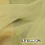 OVZME Mustard Yellow Sheer Curtains, 36 inch 2 Panels Set, Light Filtering Short Voile Curtains Drapes, Rod Pocket, 42W x 36L