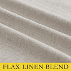 NICETOWN Brich Vintage Open Linen Weave Flax Thermal Curtains, 100% Blackout Curtains 54" Long for Dining Room, Soundproof Window Treatment Drapes for Kitchen, 42" Wide Per Panel, Set of 2