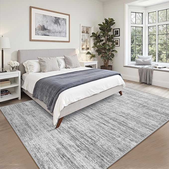 Kearoat 6x9 Area Rugs for Living Room, Non-Slip Modern Abstract Soft Large Washable Rug, Ultra-Thin Indoor Floor Rugs for Bedroom Dining Room,Home Office Decor