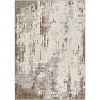 UERMEI 5x7 Area Rug Living Room Rugs - Washable Neutral Modern Abstract Soft Thin Rug Indoor Floor No Slip Rug Carpet for Bedroom Under Dining Table Home Office Decor - Brown/Grey/Beige