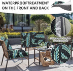 8Pcs Outdoor Cushion Covers, Patio Cushion Covers,Stretch Elastic Slipcovers, Replacement Washable & Reusable Furniture Protector for Patio Couch (Fir-Pattern,Cover Only)