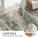 BEIMO 2x3 Area Rugs for Entryway, Green Taupe Washable Abstract Rug