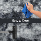 Tie-Dyed Dark Grey 2x8 Machine Washable Runner Rugs for Hallway Soft Fluffy Shaggy Bedside Rugs for Bedroom Living Room Indoor Floor Carpet for Kids Girls and Boys Nursery Rooms Home Decor Aesthetic