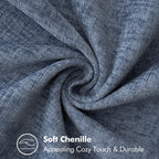 MIULEE Decorative Couch Throw Pillow Covers 18x18 in Dark Grey Blue 2 Pack