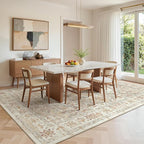 zesthome 5x7 Area Rugs for Living Room,Large Washable Rug,Orange