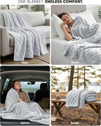 Utopia Bedding Cool Grey Checkered Fleece Throw Blanket for Couch or Bed, Soft Plush Cozy Blanket for Women and Men, Ultra Comfy Travel-Friendly Bed Throws for Relaxation, 50x60 Inches