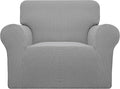 Easy-Going Stretch Oversized Chair Slipcover with Arm Washable Light Gray