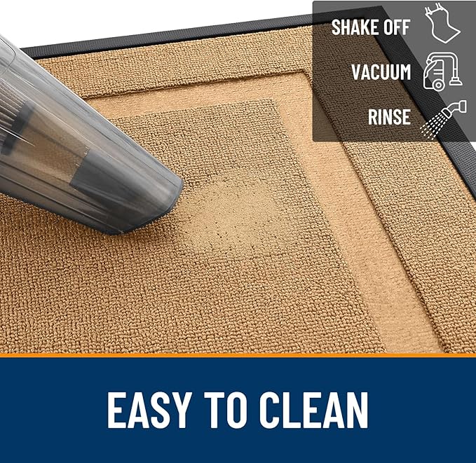 OLANLY Front Door Mat Outside 33x21, All-Season Heavy-Duty Rubber Doormat