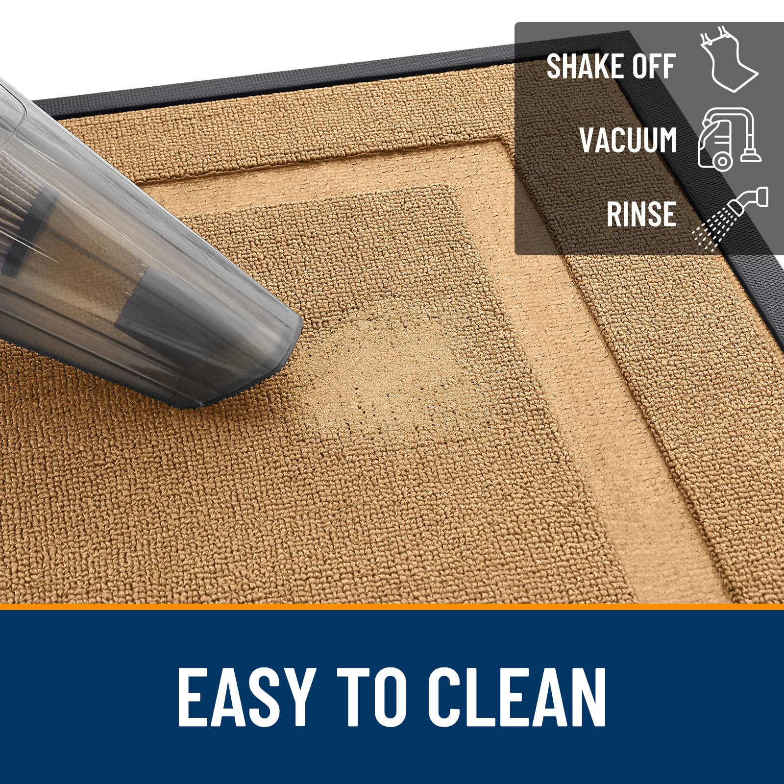 OLANLY Front Door Mat Outside 33x21, All-Season Heavy-Duty Rubber Doormat