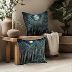 Vintage William Morris Moon Inspired Forest Green Decor Throw Pillow Covers 18x18 Set of 2,Rustic Botanical Nature Decorative Throw Pillow Covers for Home Bedroom Living Room