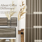 Mocha Linen Curtains 90 Inch Length 2 Panels Set for Living Room Rod Pocket Back Tab Window Drapes Light Filtering Modern Farmhouse Curtain 90 Inches Long for Dining Room Bedroom Nursery 52x90