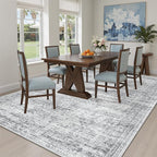 6x9 Area Rug for Living Room Washable 6x9 Gray Rug Non-Slip Modern Rugs for Bedroom Dinning Room Ultra-Thin Indoor Grey Rug