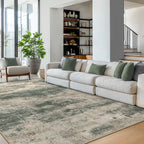 BEIMO Area Rugs 10x12 for Living Room, Green Taupe Washable Abstract Rug