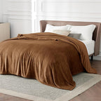 Bedsure GentleSoft Fleece Bed Blankets Full Size Orange - Soft Lightweight Plush Fuzzy Cozy Luxury Blanket Microfiber, 84x90 inches
