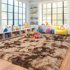 9x12 Area Rug for Living Room, Shag Large Rug for Bedroom,Brown Coffee