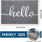 EARTHALL Funny Hello Mats Outdoor, Front Door Mat for Outside Entry, Doormat Outdor/Indoor Entrance, Front Door Rugs for Entryway Inside, Outside Mats for Home Entrance, Front Porch Decor 20"x32"