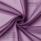 Simplebrand Plum Purple Sheer Curtains 72 Inches Long 2 Panels for Living Room, Rod Pockets Airy Window Treatments Voile Sheer Curtains Panels Lightweight for Front Back Patio Glass Door, 42" Width