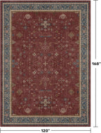 Hazo Haus Moroccan Big Rugs for Living Room - Dark Red 10x14 Area Rug for Large Bedroom, Dining Room, Washable Lightweight Low Pile Foldable Oriental Burgendy Home Décor