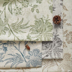 jinchan Linen Floral Curtains for Living Room with Printed Flower 63 Inches Long Light Filtering French Country Back Tab Rod Pocket Sage Green Window Curtain Set Farmhouse Drapes 2 Panels