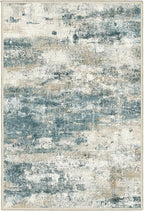 2x3 Rugs for Entryway Entrance Kitchen Bathroom, Machine Washable Modern Abstract Soft Area Rug, Low Pile Indoor Floor Carpet with Non Slip Backing, Navy Beige