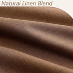 Guken Caramel Brown 100% Blackout Linen Curtains 102 Inch Length 2 Panels Set for Living Room Bedroom Back Tab/Rod Pocket Thermal Insulated Black Out Drapes Farmhouse Room Darkening Window Curtains