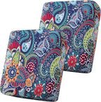 Smiry Printed Couch Cushion Covers, Stretch Soft Couch Covers for Sofa, Washable Non-Slip Sofa Slipcover Furniture Protector for Indoor and Outdoor (2 Pack, Blue Green)
