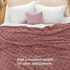 Bedsure GentleSoft Blankets Queen Size for Bed - Super Soft Cozy Blanket for Women Kids Girls, Large Fuzzy Fleece Throw for Bedroom Decor, Dusty Pink, 90x90 Inches
