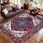 SERISSA 5x7 Washable Non Slip Boho Area Rug for Living Room