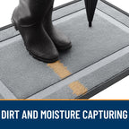 OLANLY Front Door Mat Outside 47x23, All-Season Heavy-Duty Rubber Doormat