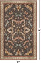 5x8 Brown Rugs for Living Room, Soft Boho Rugs for Bedroom, Non Slip Dining Room Carpet for Under Table, Vintage Farmhouse Home Décor, Low Pile Stain Resistant Mat