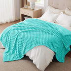 Bedsure Soft Cal King Size Blanket for Bed Blue Fog 102"x96"