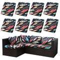 SUKAIKEQA 8PCS Patio Cushion Covers.Patio Furniture Couch SeatSlipcovers