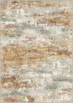 BEIMO 6x9 Area Rug for Bedroom, Orange Green Washable Abstract Non Slip Rug
