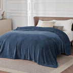 Bedsure GentleSoft Fleece Blanket California King Mineral Blue - Lightweight Plush Fuzzy Cozy Soft Bed Blankets, 102x96 inches